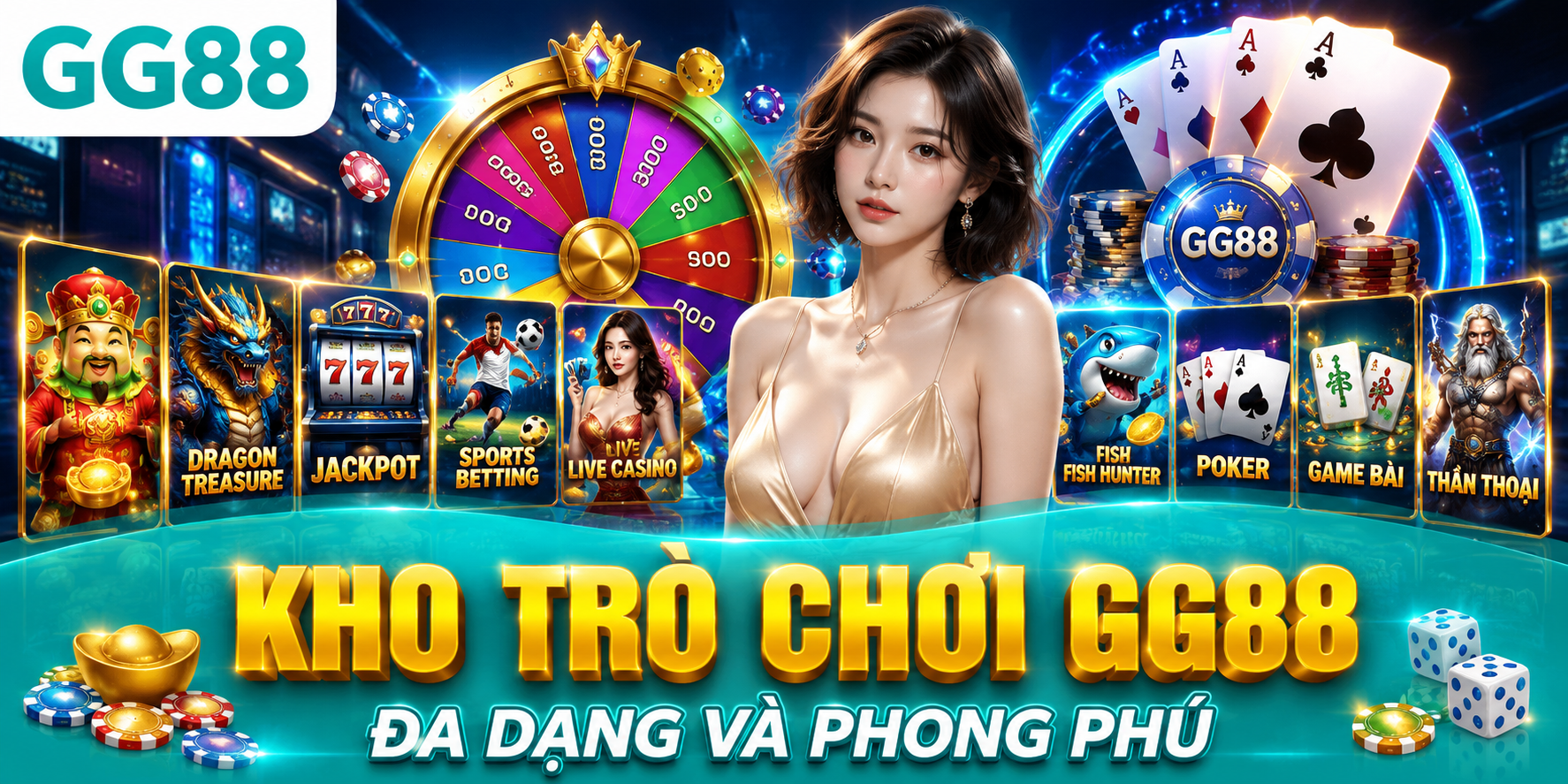 Kho trò chơi GG88 đa dạng