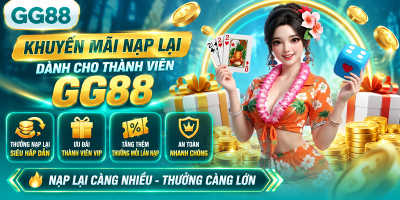 Khuyến mãi nạp lại dành cho thành viên GG88