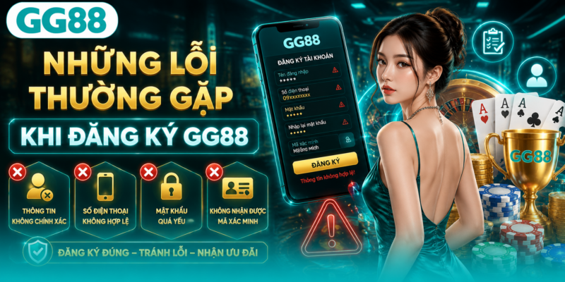 Những lỗi thường gặp khi đăng ký GG88