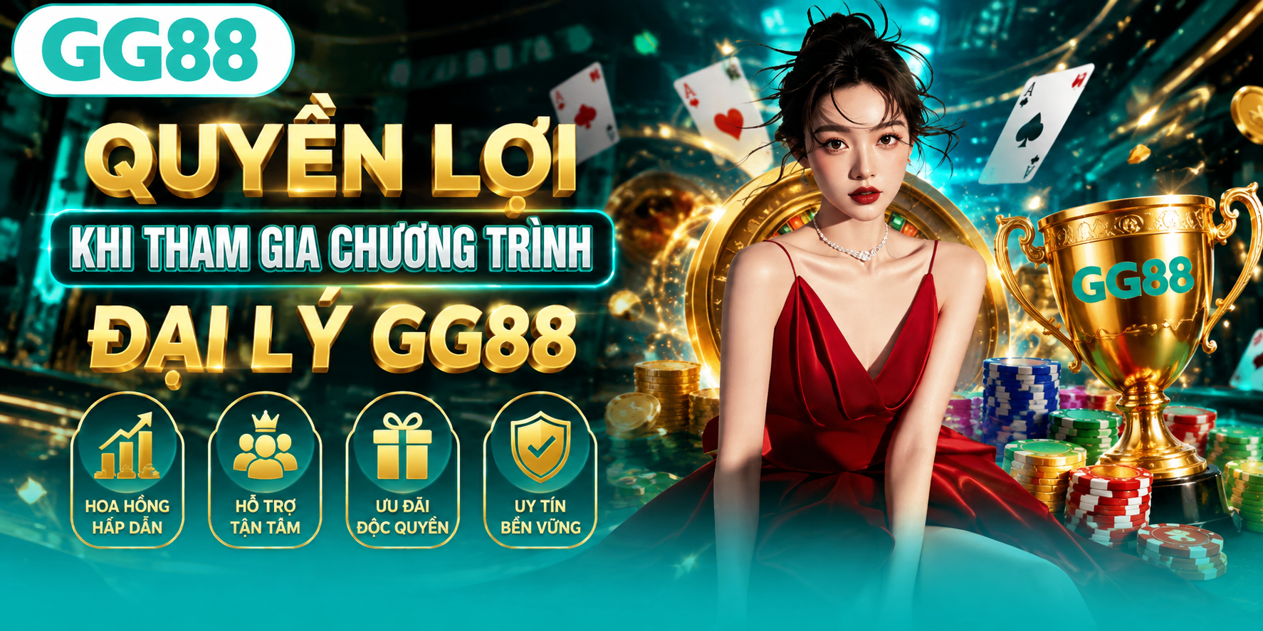 Quyền lợi khi tham gia chương trình đại lý GG88